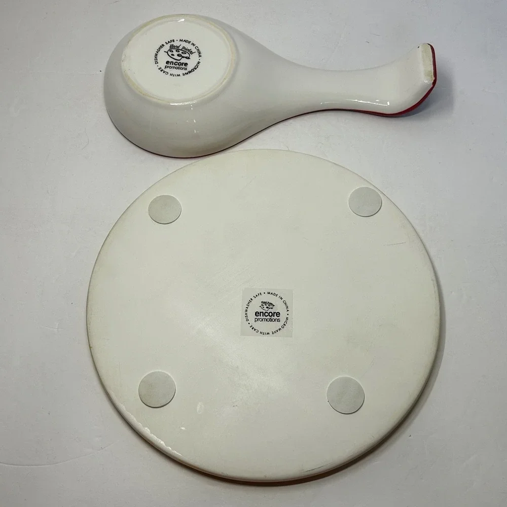 Oneida Winter Buddies Trivet & Spoon Rest Set‎ Christmas Snowman Kitchen Decor